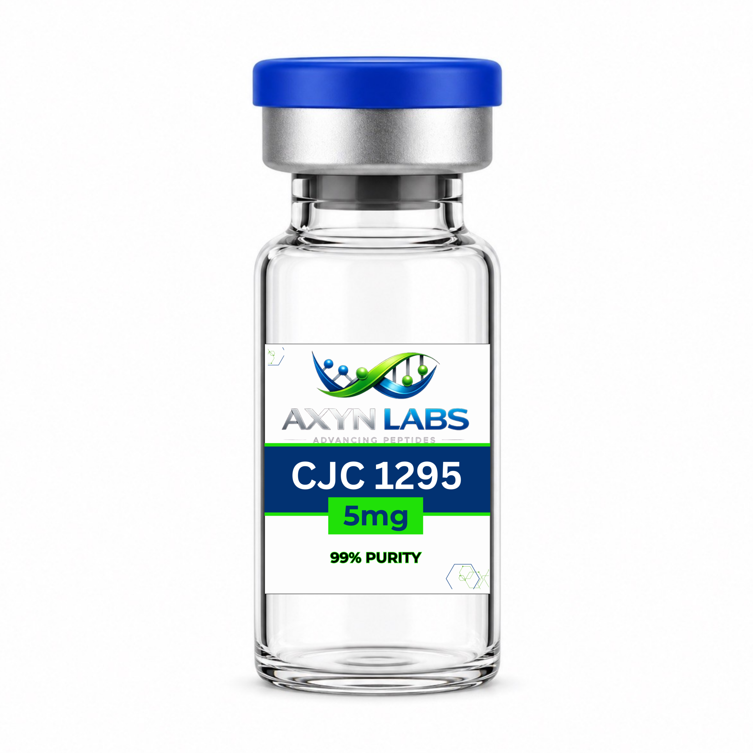 Vial de CJC-1295 5mg de Axyn Labs para investigación peptídica